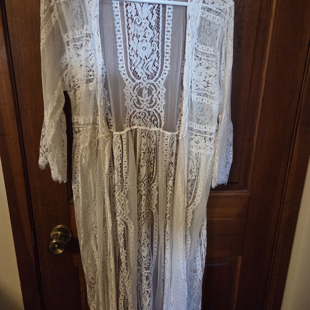 Maurices White Lace Cardigan
